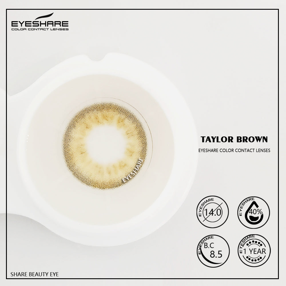 Lisslune Taylor Brown 14.0 mm 1 Pair | 1 Year