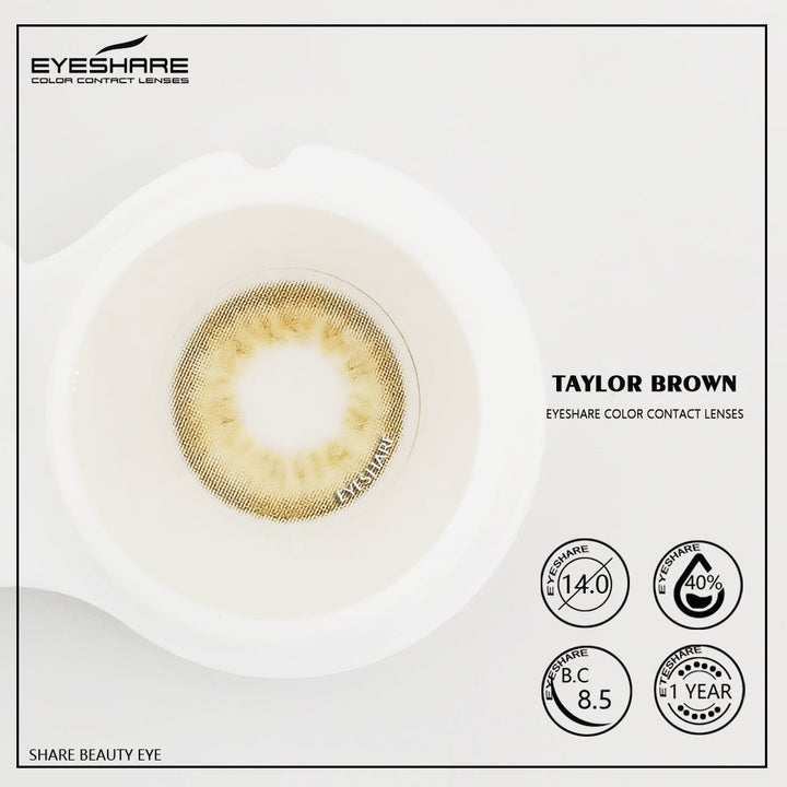 Lisslune Taylor Brown 14.0 mm 1 Pair | 1 Year