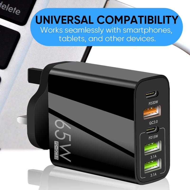 Lisslune | Multi-Port-Adapter 65W Fast Charger - US Standard