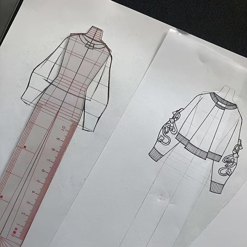 Lisslune | Fashion Designer's Acrylic Sketch Line - Ultimate Guide for Human Figures and Clothing Designs