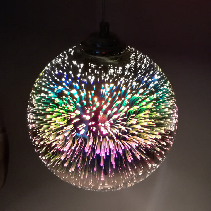 Lisslune | Modern creative 3D colorful firework glass 1-light dome pendant lamp