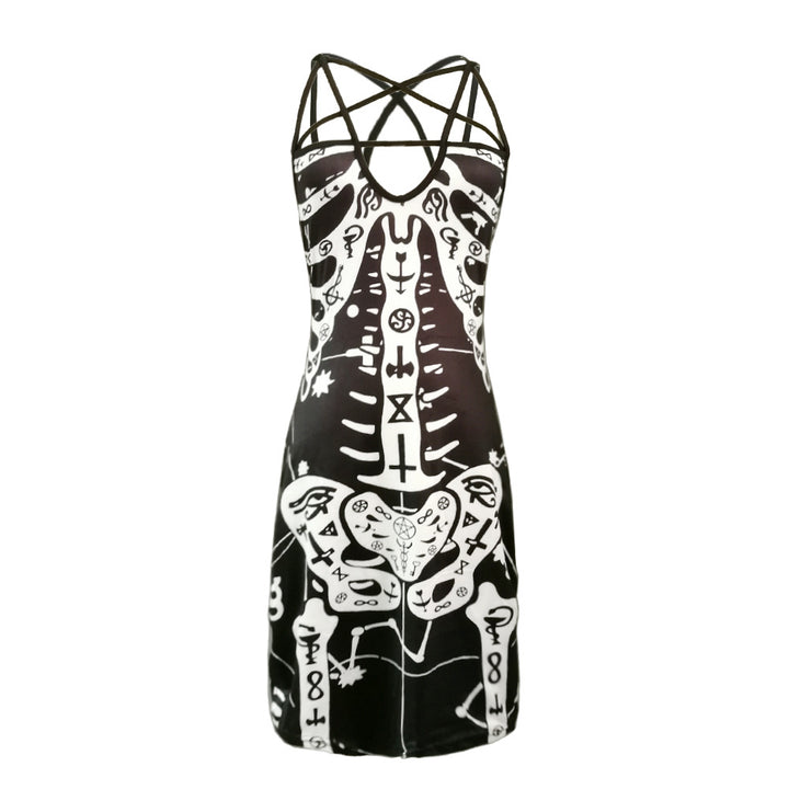 Women's figure-hugging midi dress with graphic print Lisslune
