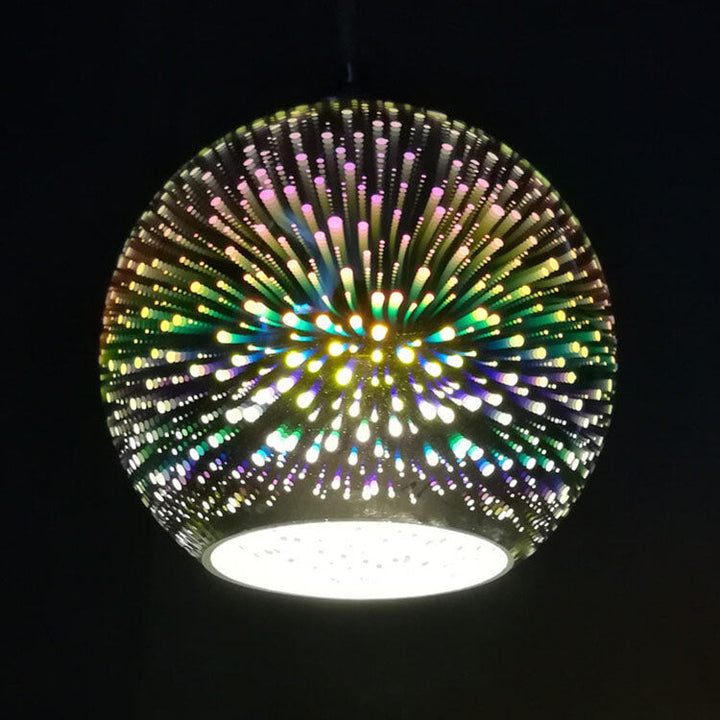 Lisslune | Modern creative 3D colorful firework glass 1-light dome pendant lamp