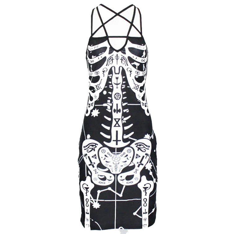 Women's figure-hugging midi dress with graphic print Lisslune