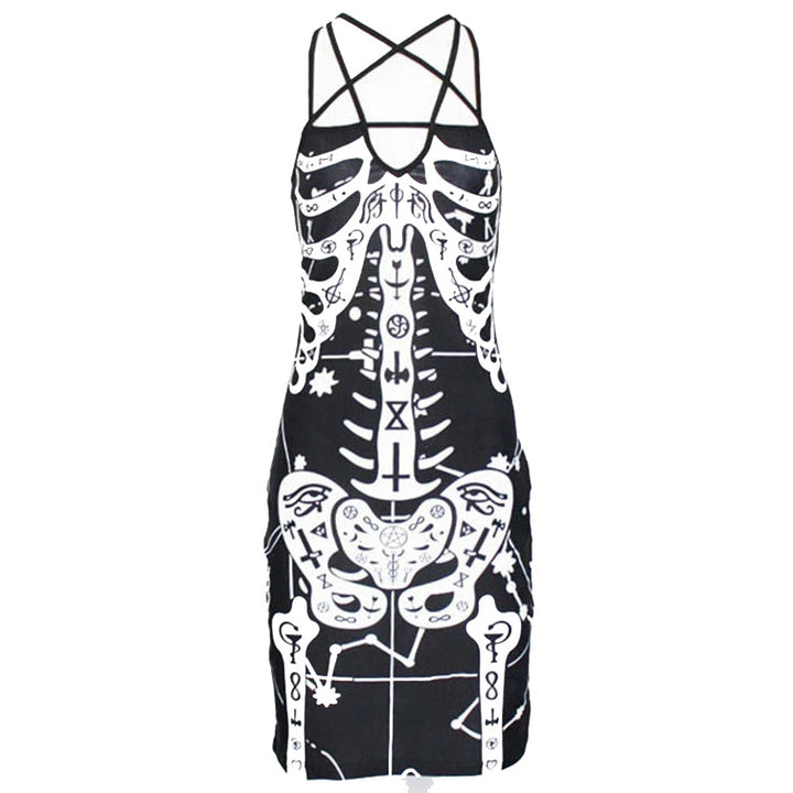 Women's figure-hugging midi dress with graphic print Lisslune