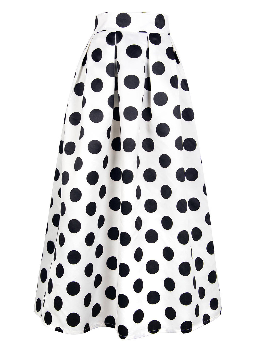 Ladies' A-line skirt with large polka dot pattern Lisslune