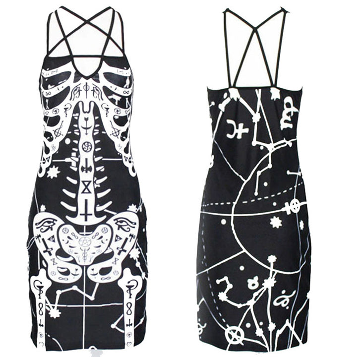 Women's figure-hugging midi dress with graphic print Lisslune