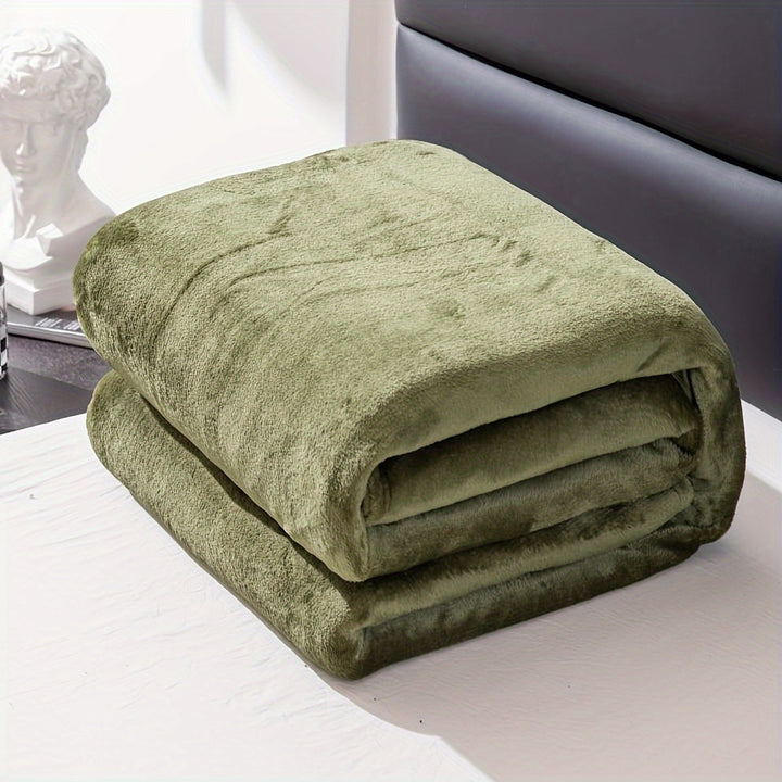 Lisslune | Soft and warm gray flannel blanket for all seasons