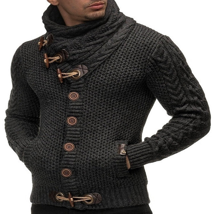 Men's cardigan with asymmetrical collar Lisslune