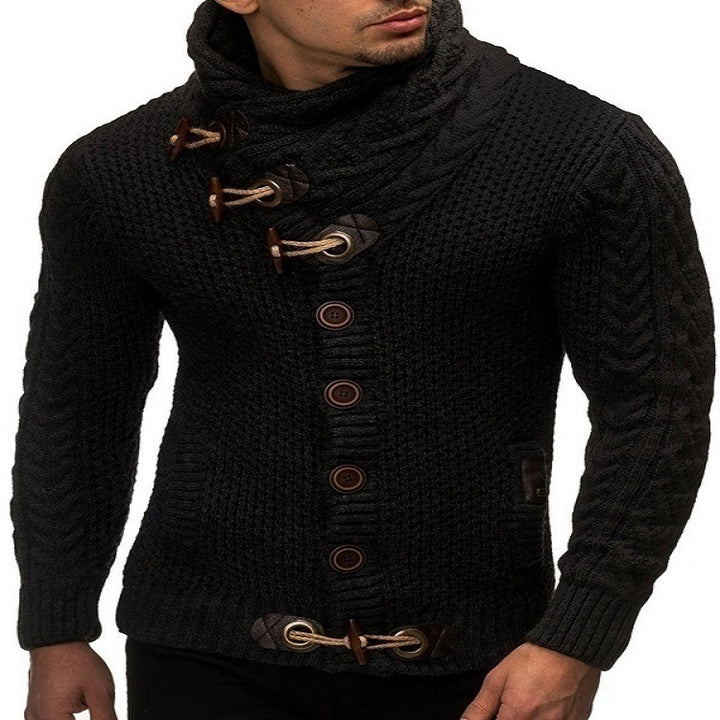 Men's cardigan with asymmetrical collar Lisslune