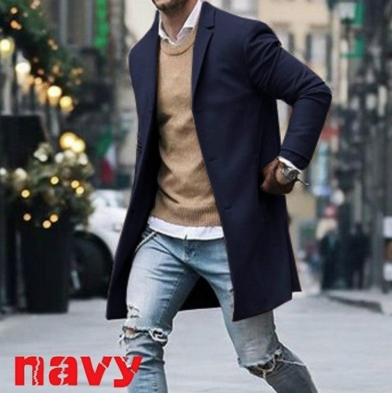 Men's elegant long coat with modern cut Lisslune