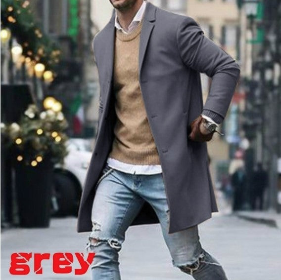 Men's elegant long coat with modern cut Lisslune