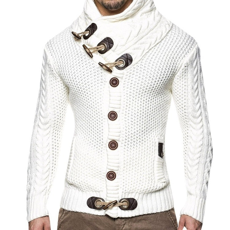 Men's cardigan with asymmetrical collar Lisslune