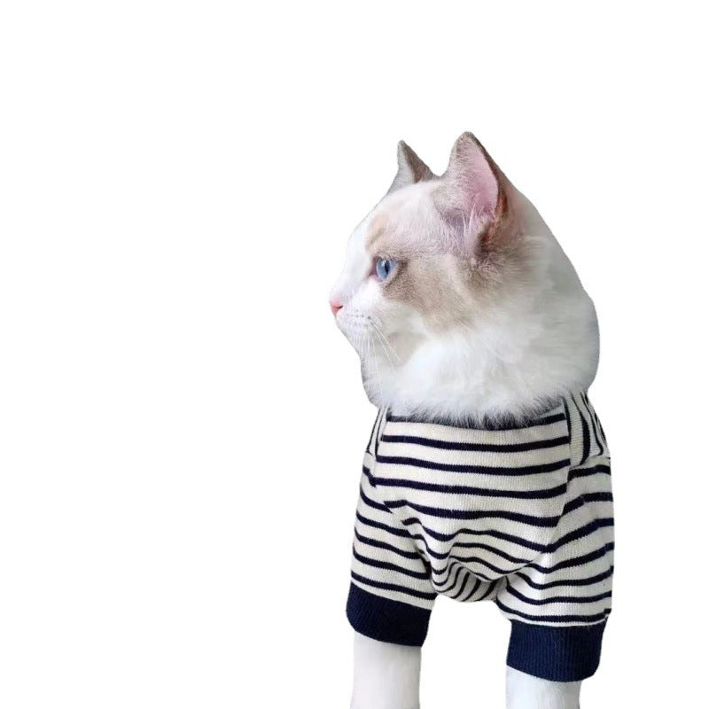 Lisslune | Cozy Cat & Puppy Striped Winter Vest