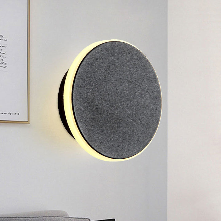 Lisslune | Black/White Disc LED Wall Light Modernism Single Acrylic Wall Lighting Ideas in Warm/White Light