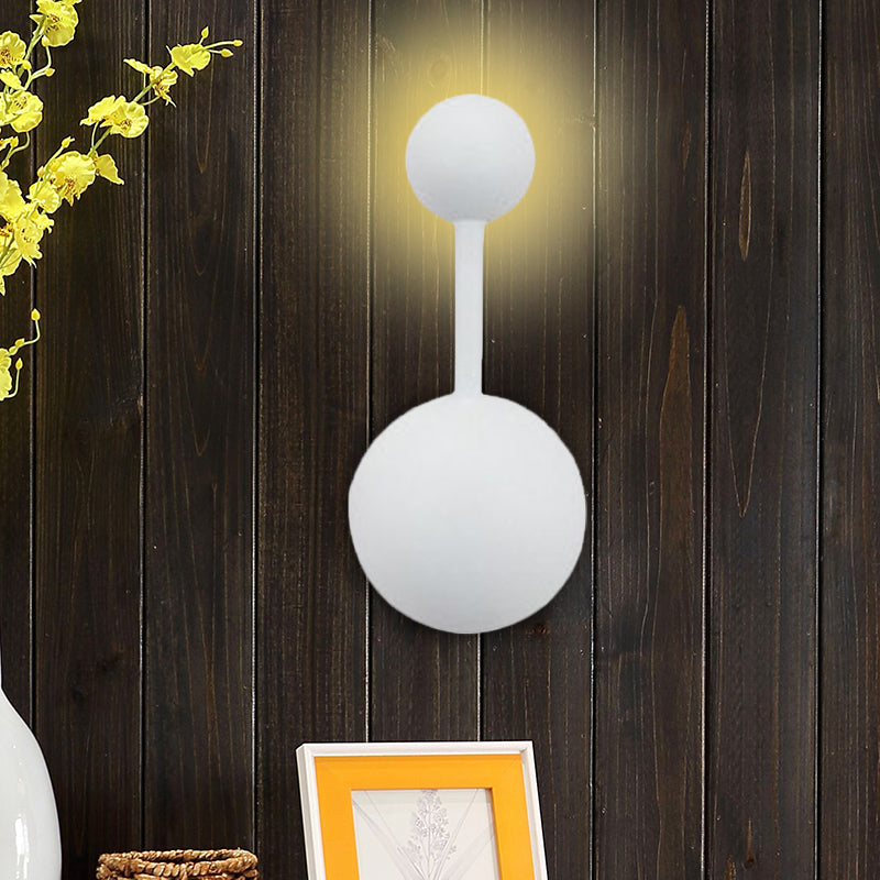 Lisslune | 1/2 Light Bedroom Wall Lamp with Molecular Acrylic Shade White Reading Wall Lamp in Warm/White Light