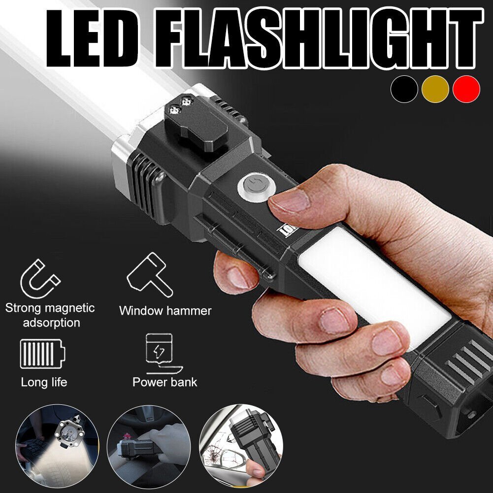 Lisslune | Super Bright Rechargeable LED Handheld Flashlight Portable Spotlight 4 Mode New