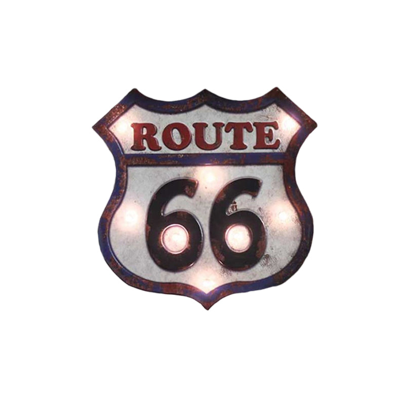 Skørter | Railway Street Sign Wall Lamp Country House Style Aged White Decorative LED Night Light