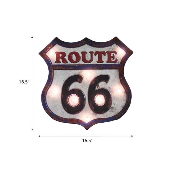 Skørter | Railway Street Sign Wall Lamp Country House Style Aged White Decorative LED Night Light