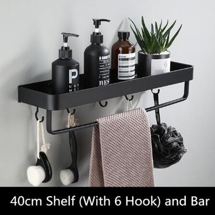Lisslune | AluSpace - Black Space Aluminum Wall Shelf