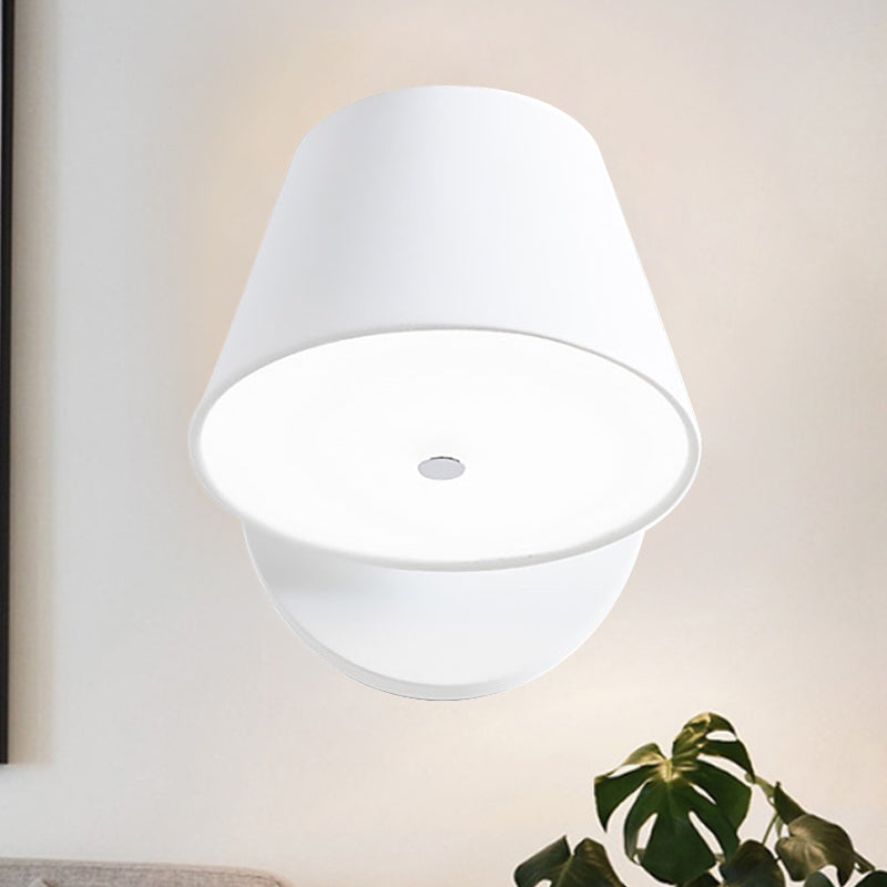 Lisslune | Pink/Yellow/Black Cone Wall Lamp Macaron 1 Light Metal Wall Light in White/Warm Light