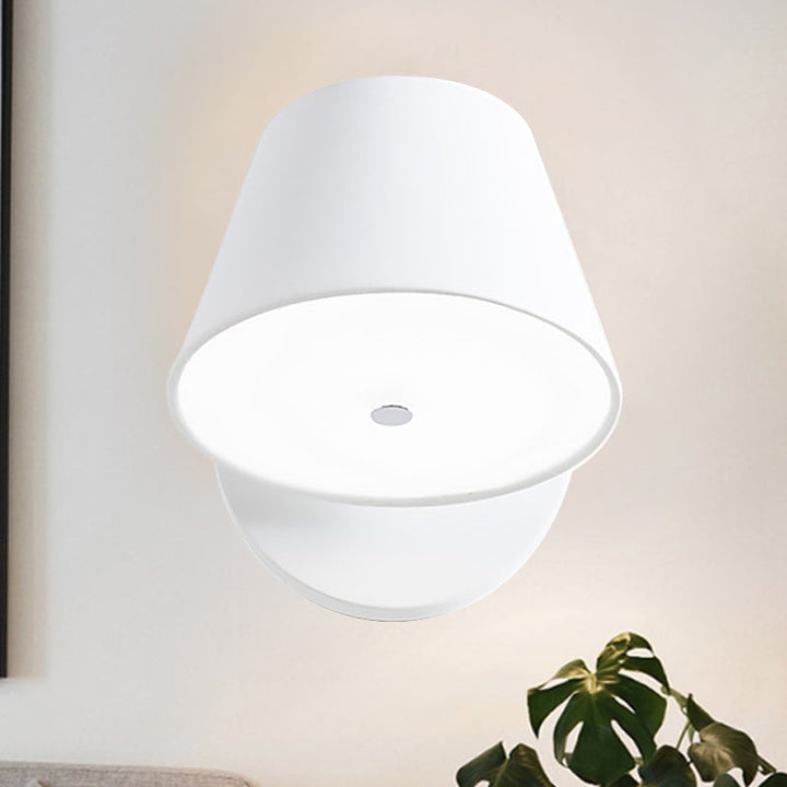 Lisslune | Pink/Yellow/Black Cone Wall Lamp Macaron 1 Light Metal Wall Light in White/Warm Light