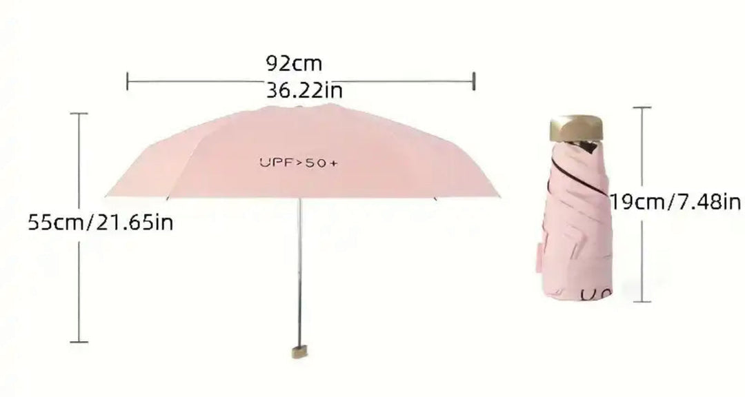 Lisslune | Compact Mini Umbrella – Portable Rain and Sun Protector for On the Go