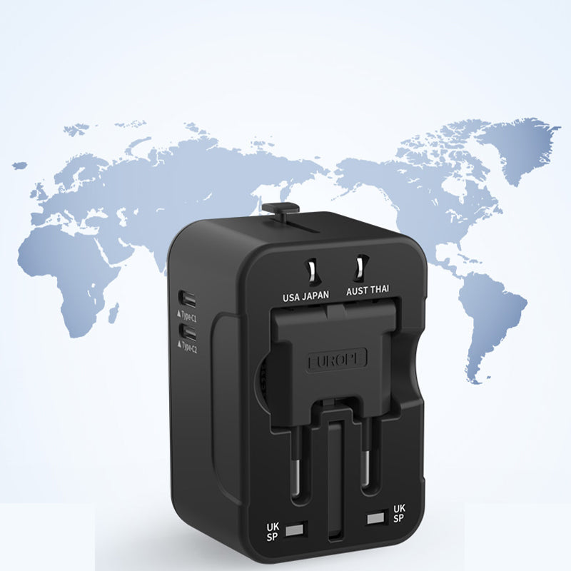 Lisslune | Universal travel adapter with dual USB ports