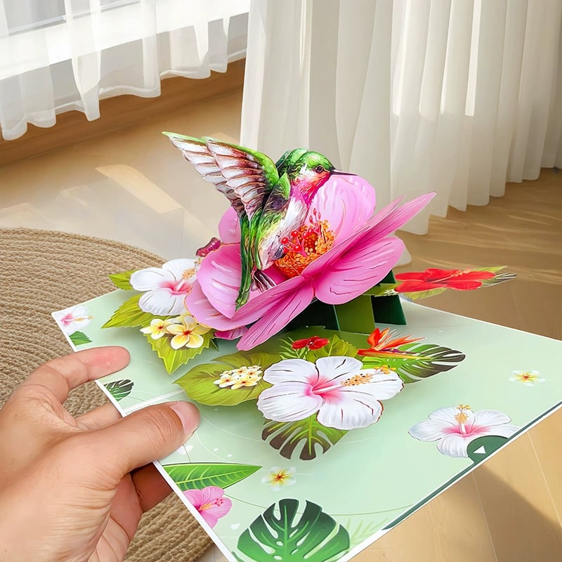 Lisslune |  Vibrant 3D  Butterfly & Daisy Pop-Up Greeting Card