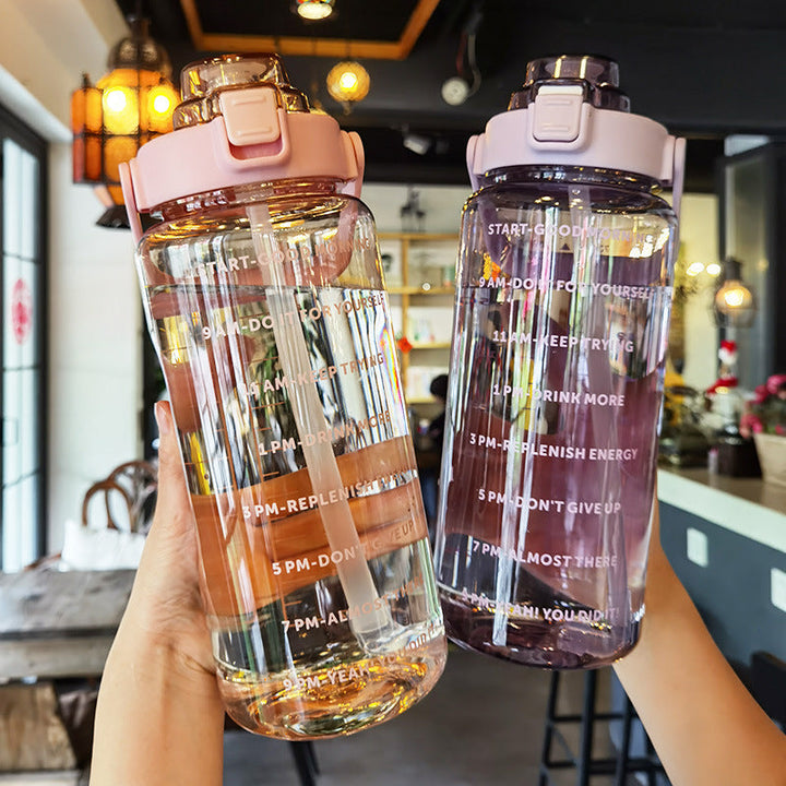 Lisslune | Large Plastic Cup Portable Water Bottle