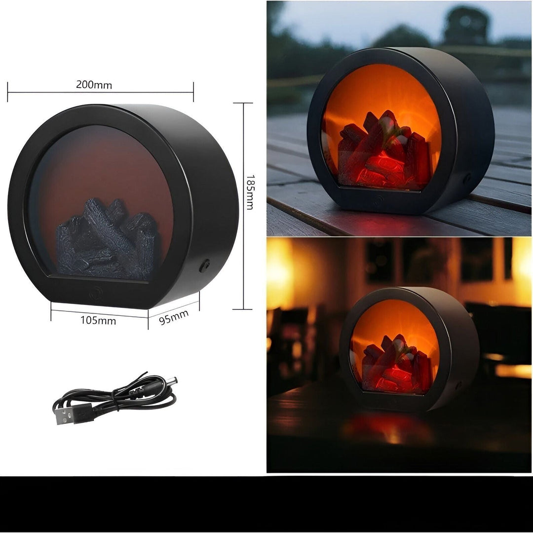 Lisslune | RadiantFlame LED Lantern – Realistic Flame Table Lamp for Cosy Ambient Lighting