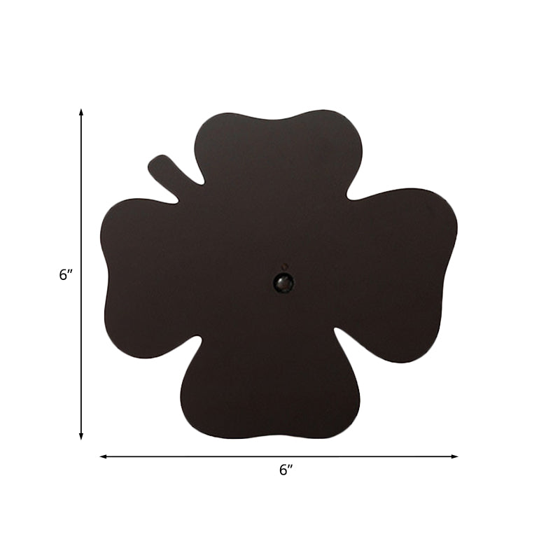 Skørter | Black Version Four-Leaf Clover Wall Night Lamp Minimalism LED Acrylic Night Shadow Light, USB