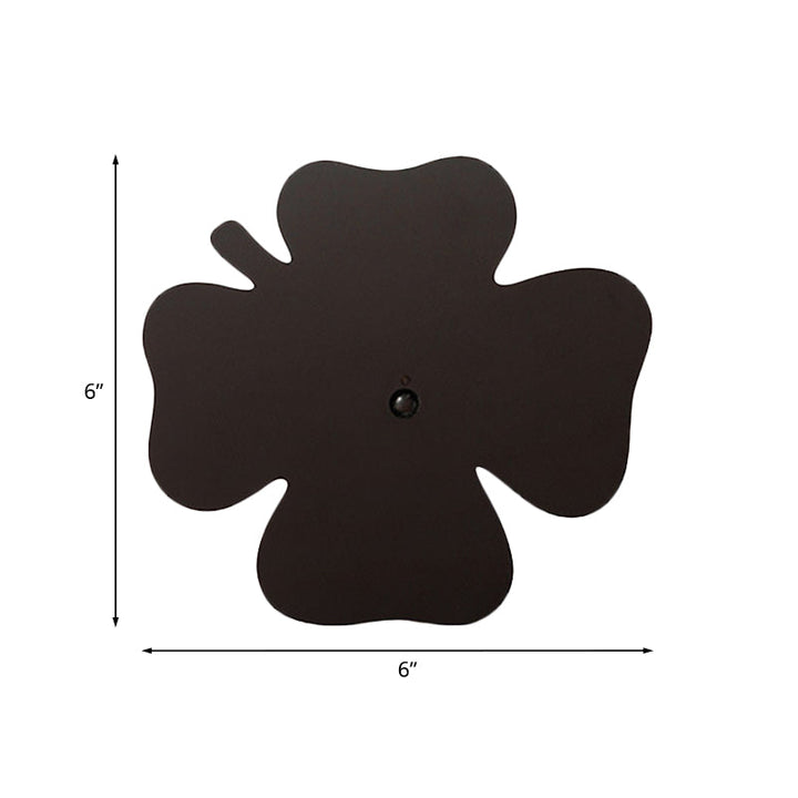 Skørter | Black Version Four-Leaf Clover Wall Night Lamp Minimalism LED Acrylic Night Shadow Light, USB