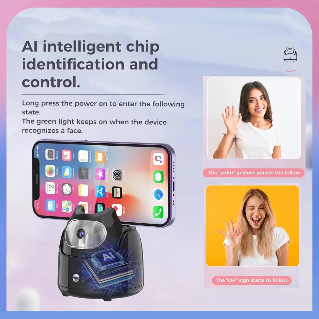 Lisslune | AI Face Recognition Phone Tripod, Keep the Spotlight on You – Hands-Free, Every Time