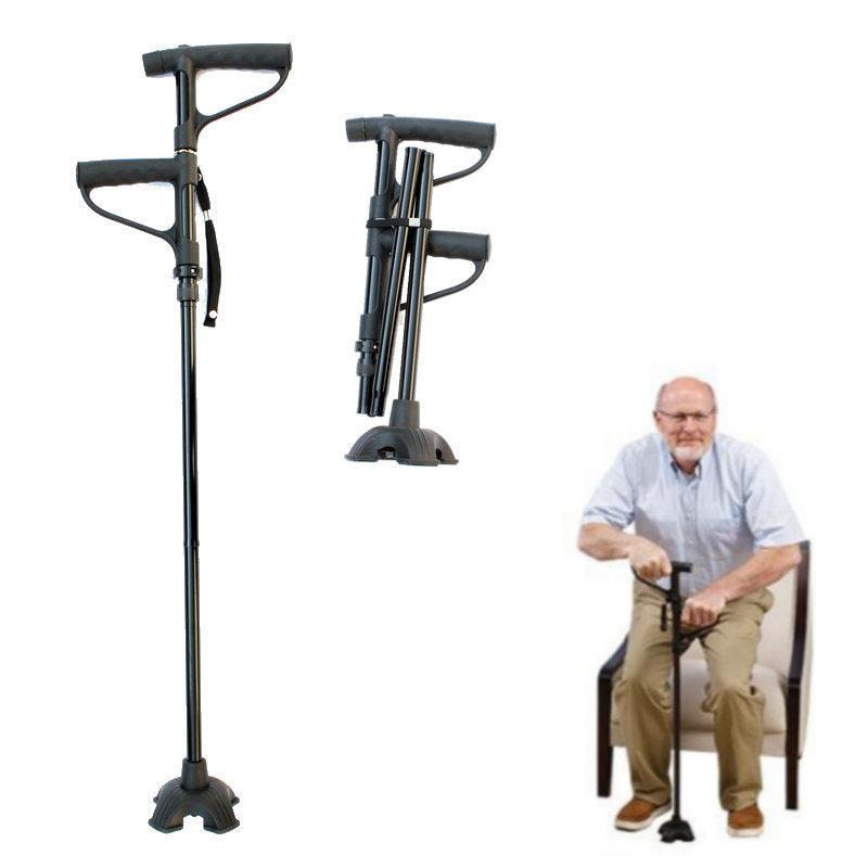 Lisslune | Non-slip Folding Walking Stick With LED Light