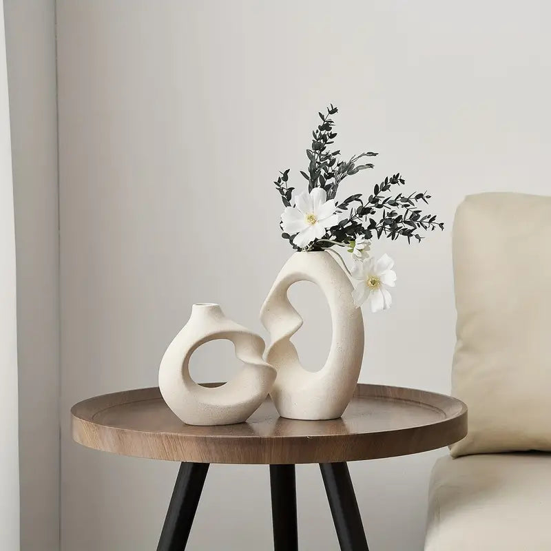 Lisslune | FormaNova Ceramic Vase Set – Modern Asymmetrical Sculptural Vase Set