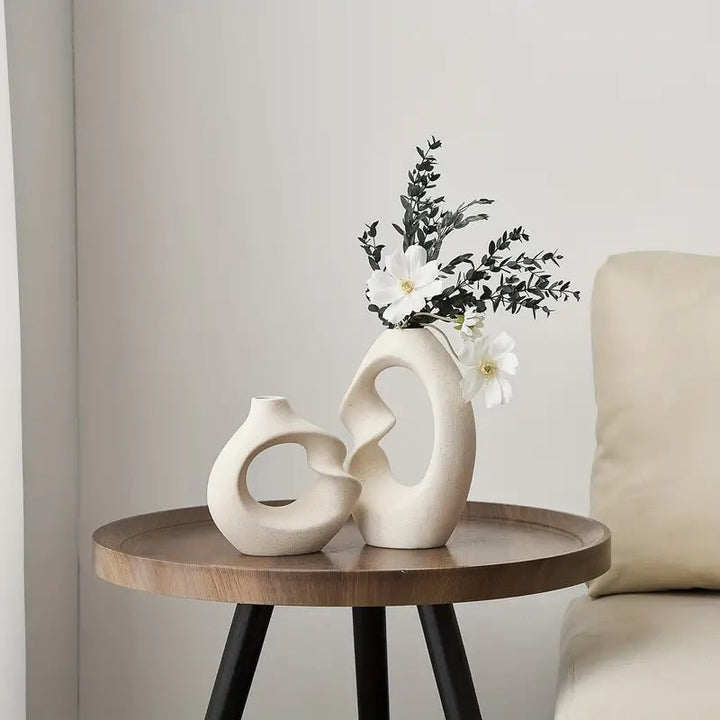 Lisslune | FormaNova Ceramic Vase Set – Modern Asymmetrical Sculptural Vase Set