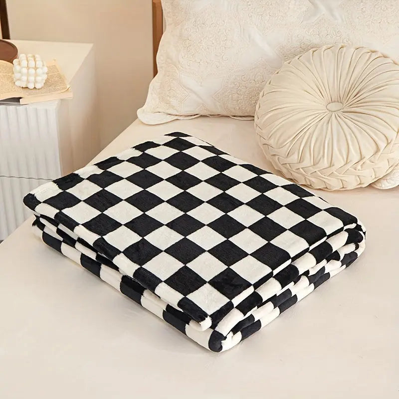 Lisslune | Classic Check Blanket – Soft and Warm Blanket for Sofa and Bedroom