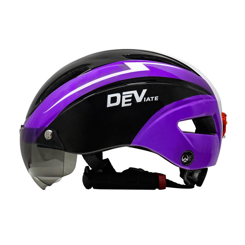 Lisslune | Bicycle Helmet Rider Helmet Sporty Helmet Glasses Rider Helmet Safety Light