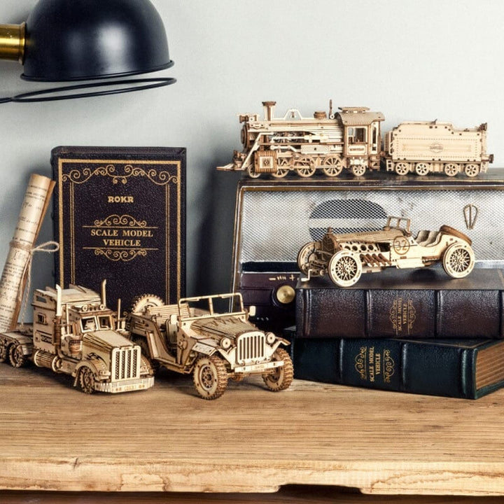 Lisslune | Super Wooden Mechanical Model Puzzle Set