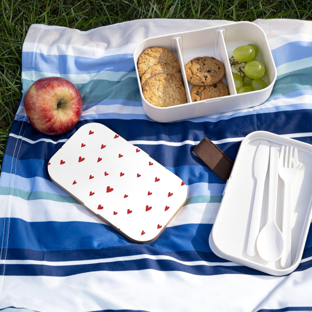 Lisslune | Personalized elegant Bento box with versatile wooden lid: Enhance your food on the go
