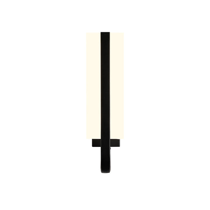Lisslune | Rectangular Wall Mount Light Minimalist Metal LED Black Wall Lamp Lighting Fixture for Living Room, White/Warm Light