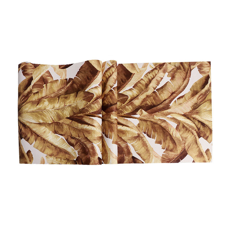 Lisslune | Tropical Banana Leaf Wall Covering for Accent Wall Contemporary Wallpaper, 33'