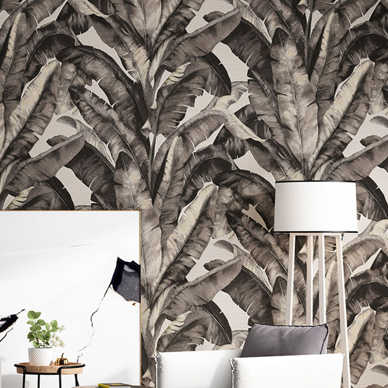 Lisslune | Tropical Banana Leaf Wall Covering for Accent Wall Contemporary Wallpaper, 33'
