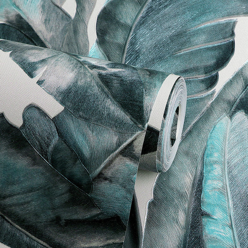 Lisslune | Tropical Banana Leaf Wall Covering for Accent Wall Contemporary Wallpaper, 33'