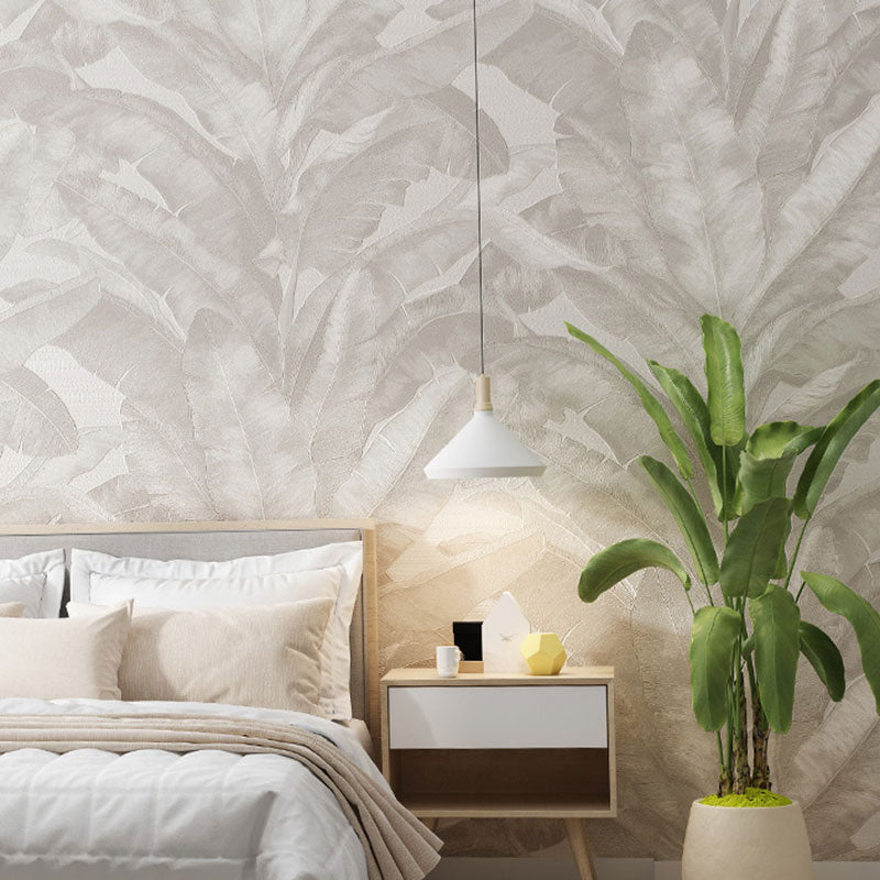 Lisslune | Tropical Banana Leaf Wall Covering for Accent Wall Contemporary Wallpaper, 33'
