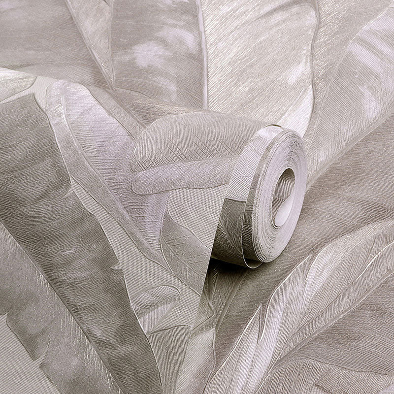 Lisslune | Tropical Banana Leaf Wall Covering for Accent Wall Contemporary Wallpaper, 33'