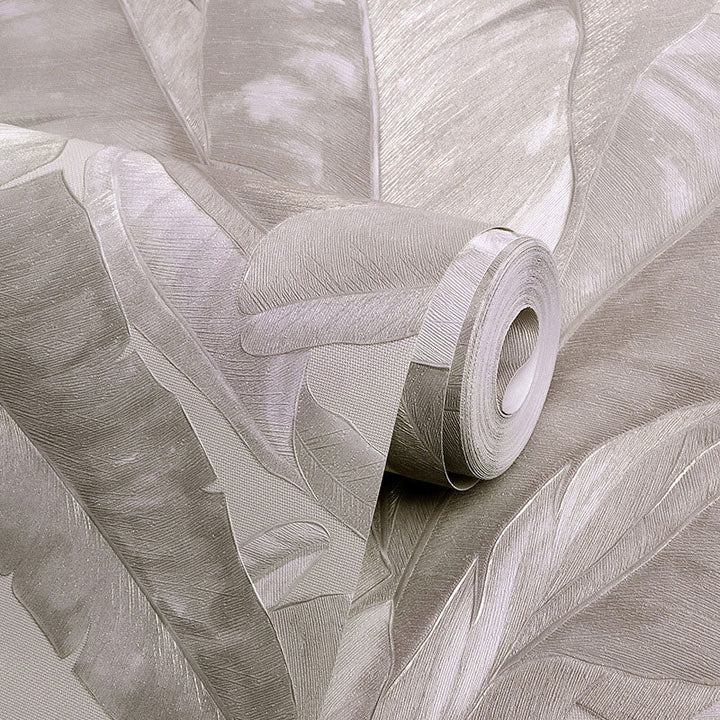 Lisslune | Tropical Banana Leaf Wall Covering for Accent Wall Contemporary Wallpaper, 33'