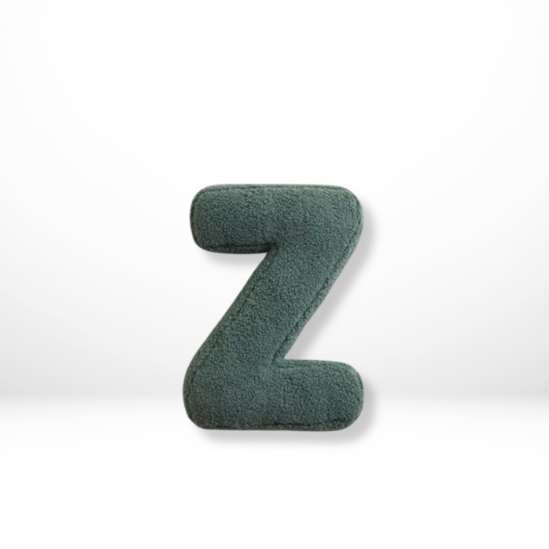 Lisslune | Alphabet Cushion Velura – Soft Velvet Decorative Cushion in Every Letter of the Alphabet