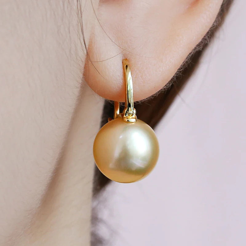 Lisslune | Black Pearl Earrings  Available in White Champagne Grey Gold and Black  Pearl Dangle Earrings